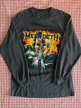 Megadeth Machine Man Grey Long Sleeve
